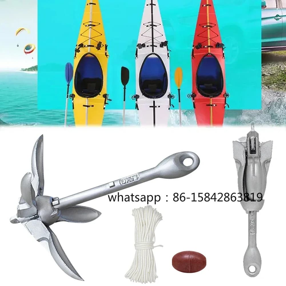 0.7KG 1.5KG Stainless Steel Folding Grapnel Anchor for Kayak Canoe Raft Fishing Boat Marine Accessories