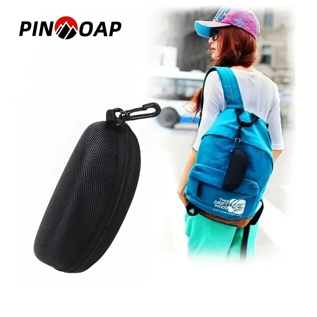 PINMOAP Scatola protettiva per occhiali da sole con cerniera portatile Scatola per occhiali Scatola per occhiali universale per uomo e donna Alla moda