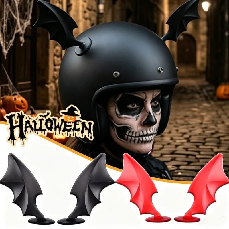1-5PCS Devil Horn Wings Red Black Helmet Styling Decoration Halloween for Motorcycle Electric Bike Headset Box DIY Prop