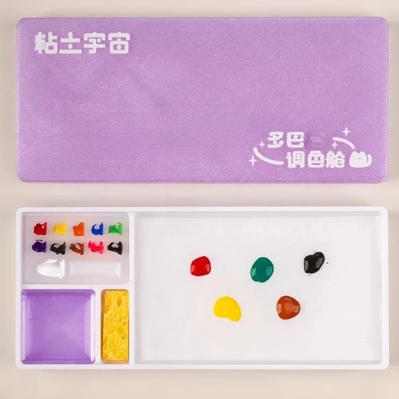 Water-based Paint Pen Coated with Acrylic Coloring Moisturizing Box DIY Clay Doll Face Modeling Decorative Painting Palette Box
