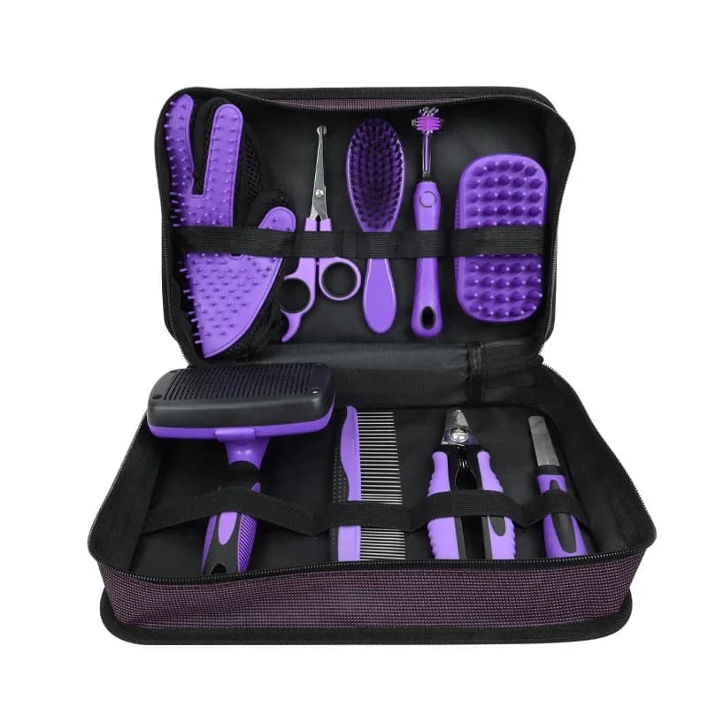 Histotree Pet Comb Set Dog Grooming Scissors Needle Comb Nail Scissors Cat Row Comb Stroking Cats Gloves