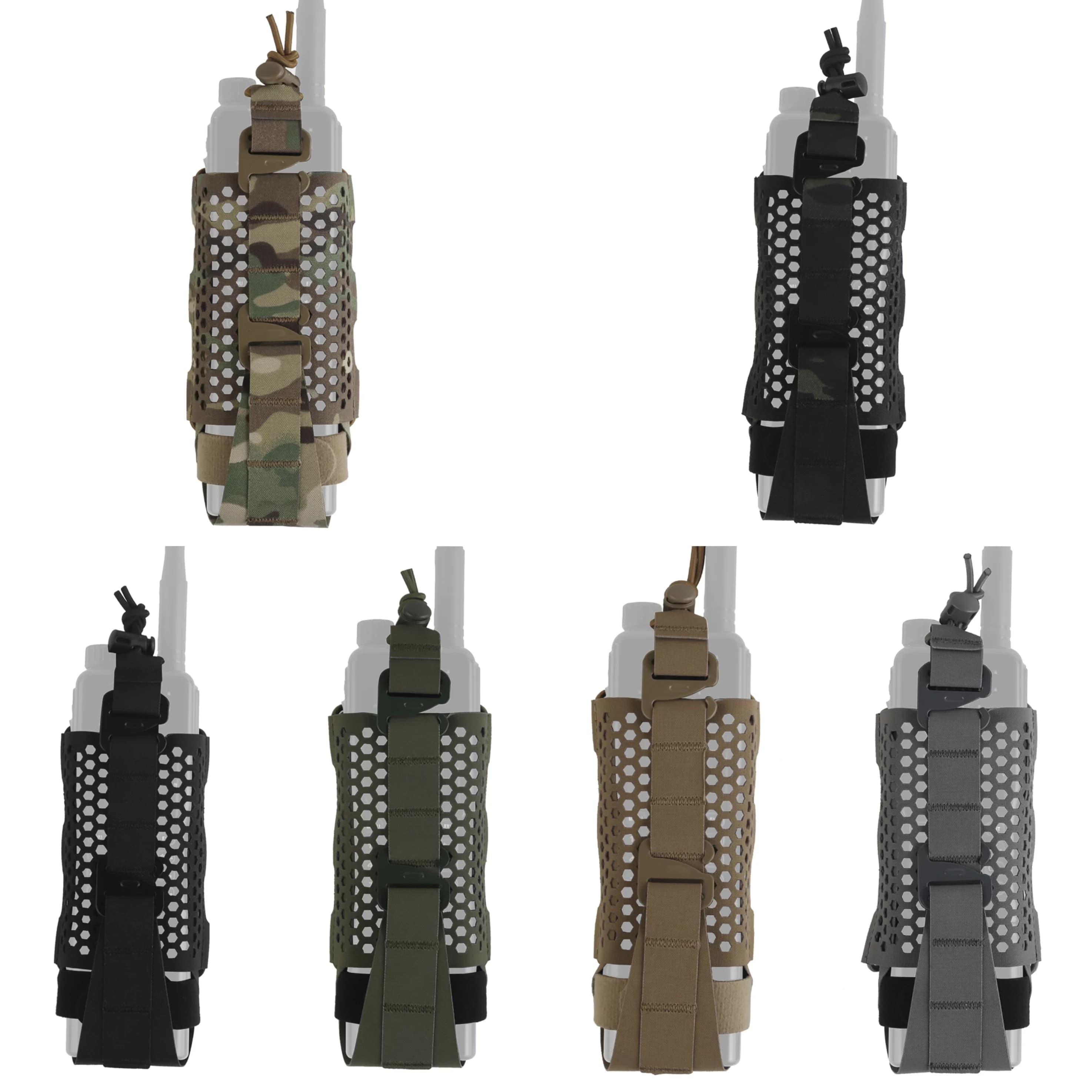 Gilet Universale in Rete con Cintura Regolabile, Tasca Radio MOLLE per Campeggio e Escursionismo, Porta Walkie Talkie Tattico