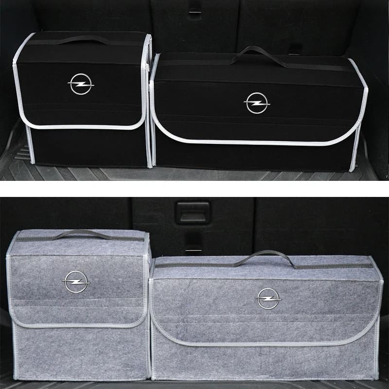 Soft felt organizer for car trunk, accessories for Opel Corsa Astra Insignia Vectra Zafira Meriva Mokka Grandland Vivaro