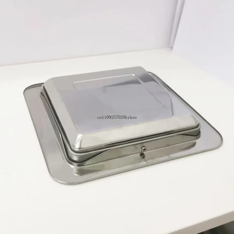 Stainless Steel Recessed Kitchen Trash Bin - Built-In Counter Top Garbage Can with Balance Swing Flap Lid for Easy Use