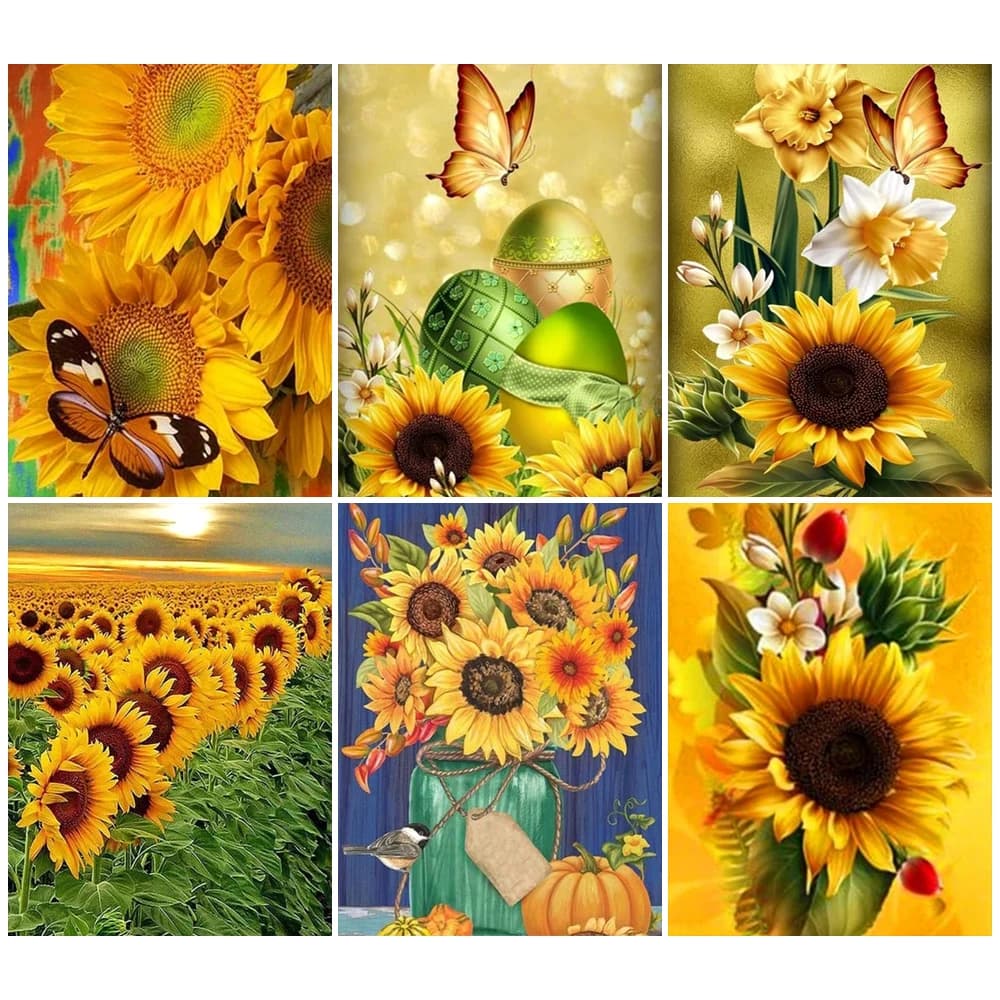 Ricamo diamante ricamo girasole immagine di strass pittura mosaico fiore punto croce arte della parete decorazione della casa