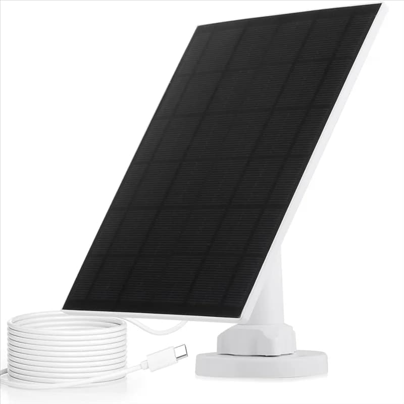 B29C-Pannello solare per montaggio a parete 5W-2M USB-C per telecamere di sicurezza IP66 impermeabile regolabile