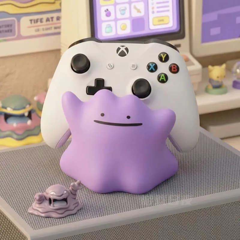 Pokemon Ditto Universal Game Controller Stand Desktop Display Holder Compatible For Xbox Ps5 Switch Gaming Decor Ornament Gifts