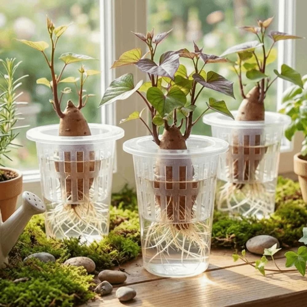 Transparent Plastic Hydroponic Mesh Cups Root View Cups Plant Propagation Plant Nursery Pot Planting Container Flowerpot