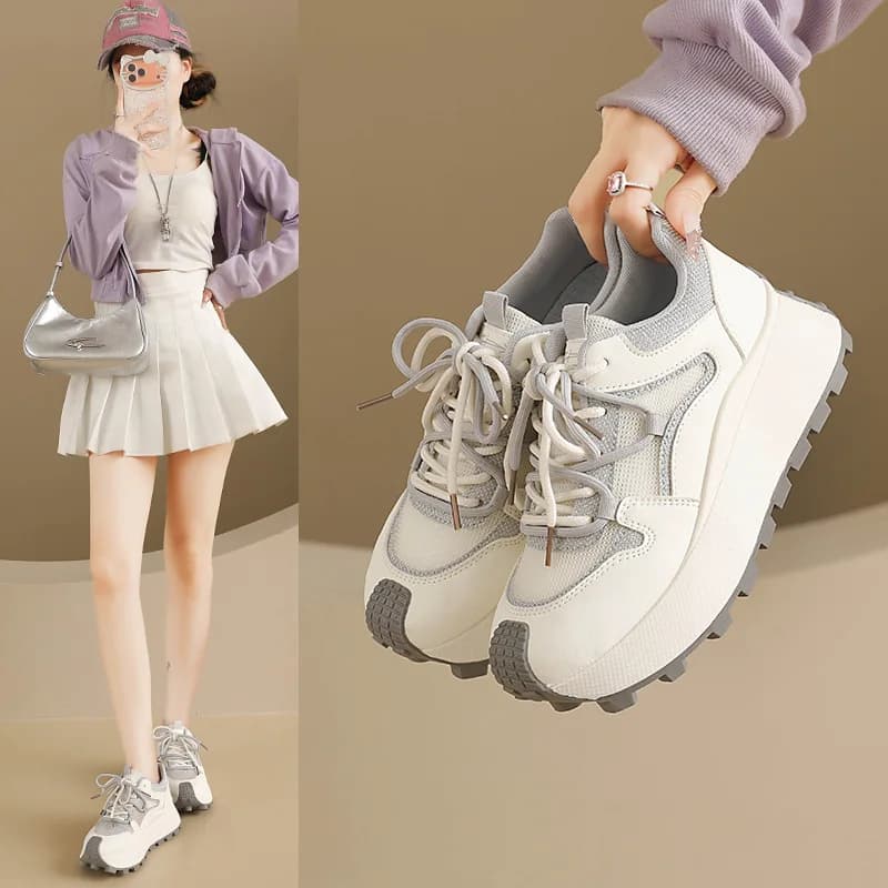 Scarpe da Corsa Estive da Donna 2026 Stile Dad con Suola Spessa Traspiranti Comode Casual