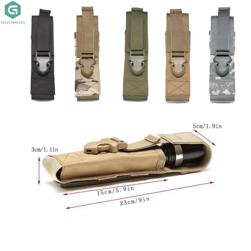 Custodia per Torcia, Porta Attrezzi Molle EDC, Borsa da Cintura per Sport all'Aperto, Campeggio, Escursionismo, Caccia, Accessori, Custodia per Forbici
