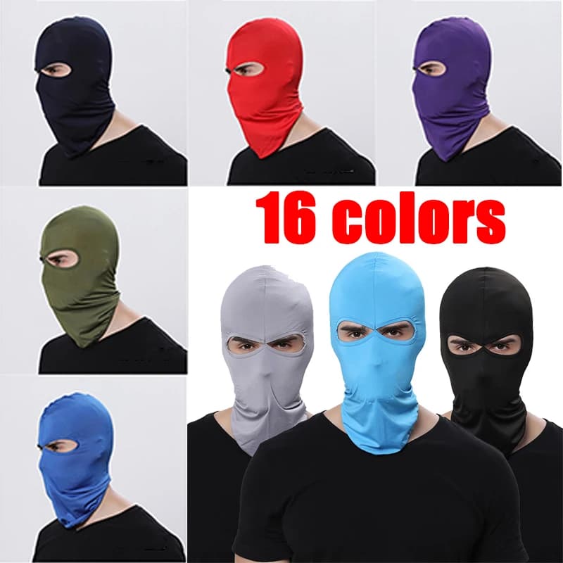 Passamontagna da ciclismo per moto Maschera da sci integrale Cappello da bicicletta Antivento Traspirante Anti-UV Cappelli per fodera per casco da moto da motocross