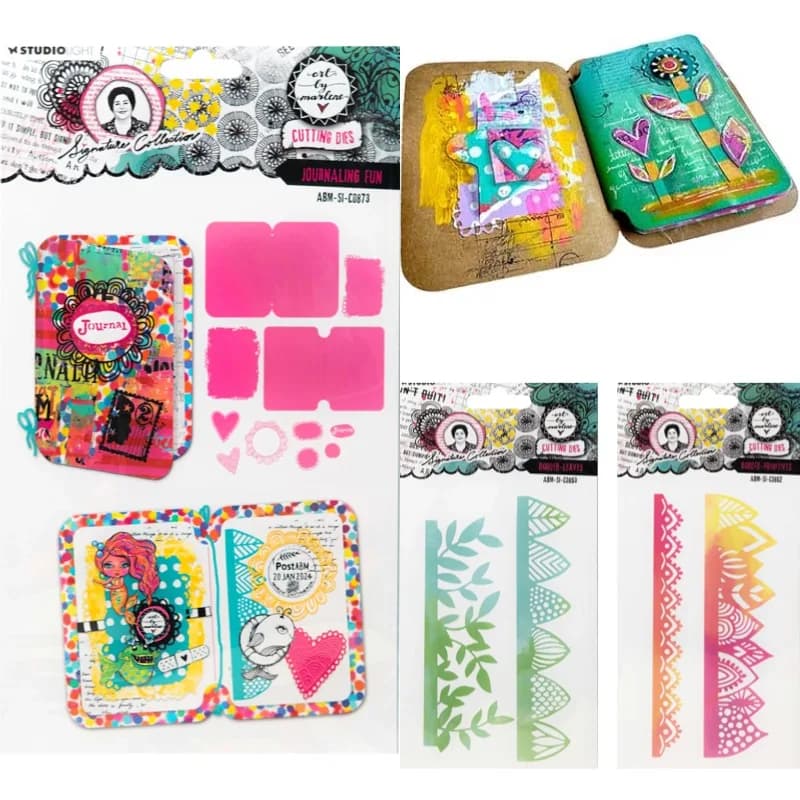Playful Flowers Border Primitives Metal Cutting Dies Scrapbook Diary Decoration Stencil Embossing Template DIY Greeting Card