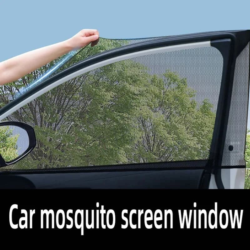 2pcs Car Rear Side Window Sunguard UV Protect Shield Mesh Prevent Mosquito Sunshine Privacy Protection Foldable Tent