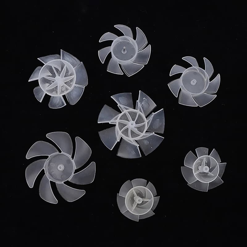 1Pc 7 Pale Pala del Ventilatore in Plastica Diametro Esterno 35mm/42mm/50mm/65mm Pala della Ventola di Raffreddamento in Plastica per Asciugacapelli