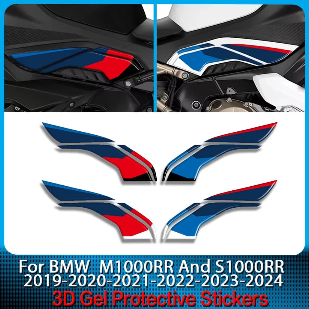 Motorsport Motorcycle Lower Knee Protectors 3D Gel Paint Protectors For BMW S1000RR & M1000RR 2019 2020 2021 2022 2023 2024 2025