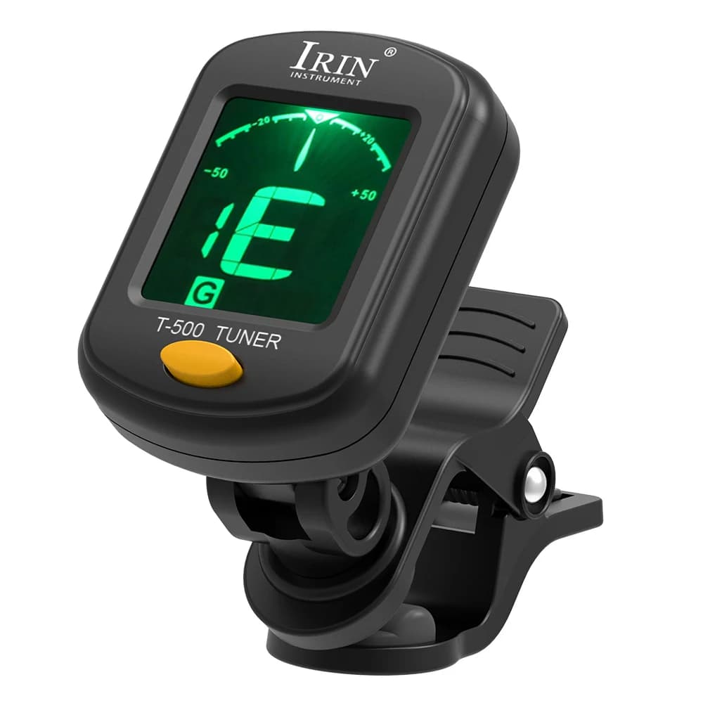 IRIN T-500 accordatore per chitarra sintonizzatore a Clip girevole Display LCD per chitarra acustica cromatica basso Ukulele parti e accessori per chitarra