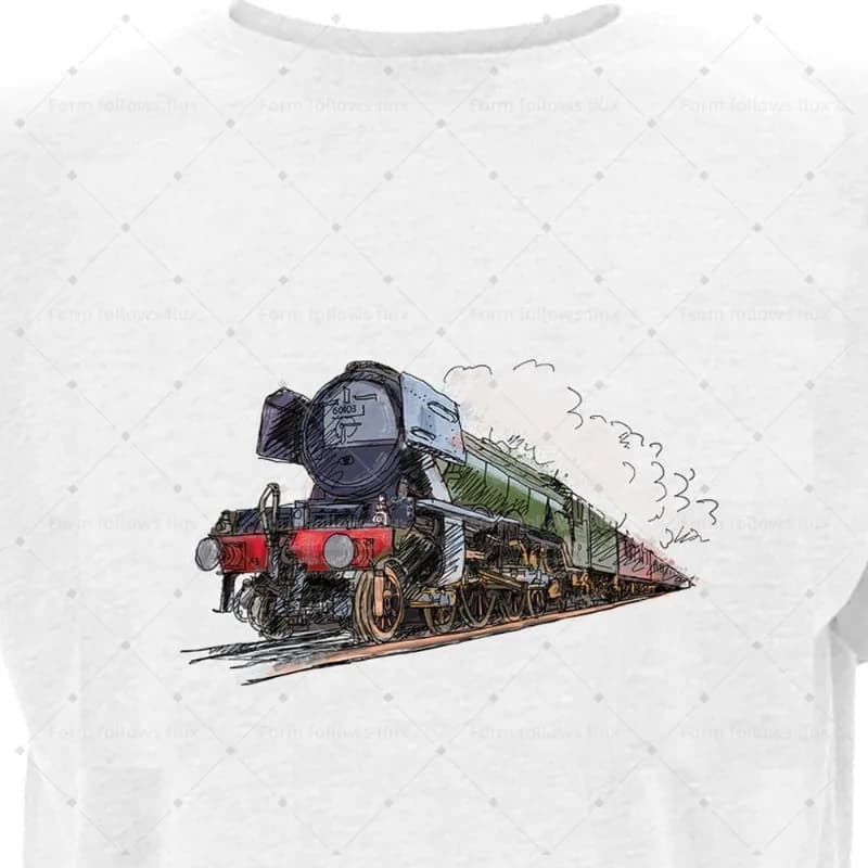 T-shirt con cappuccio da uomo 2026, stile fumetto disegnato a mano, Flying Scotsman – Colori assortiti, Veicoli militari e treni, Unisex S-6XL Plus Si