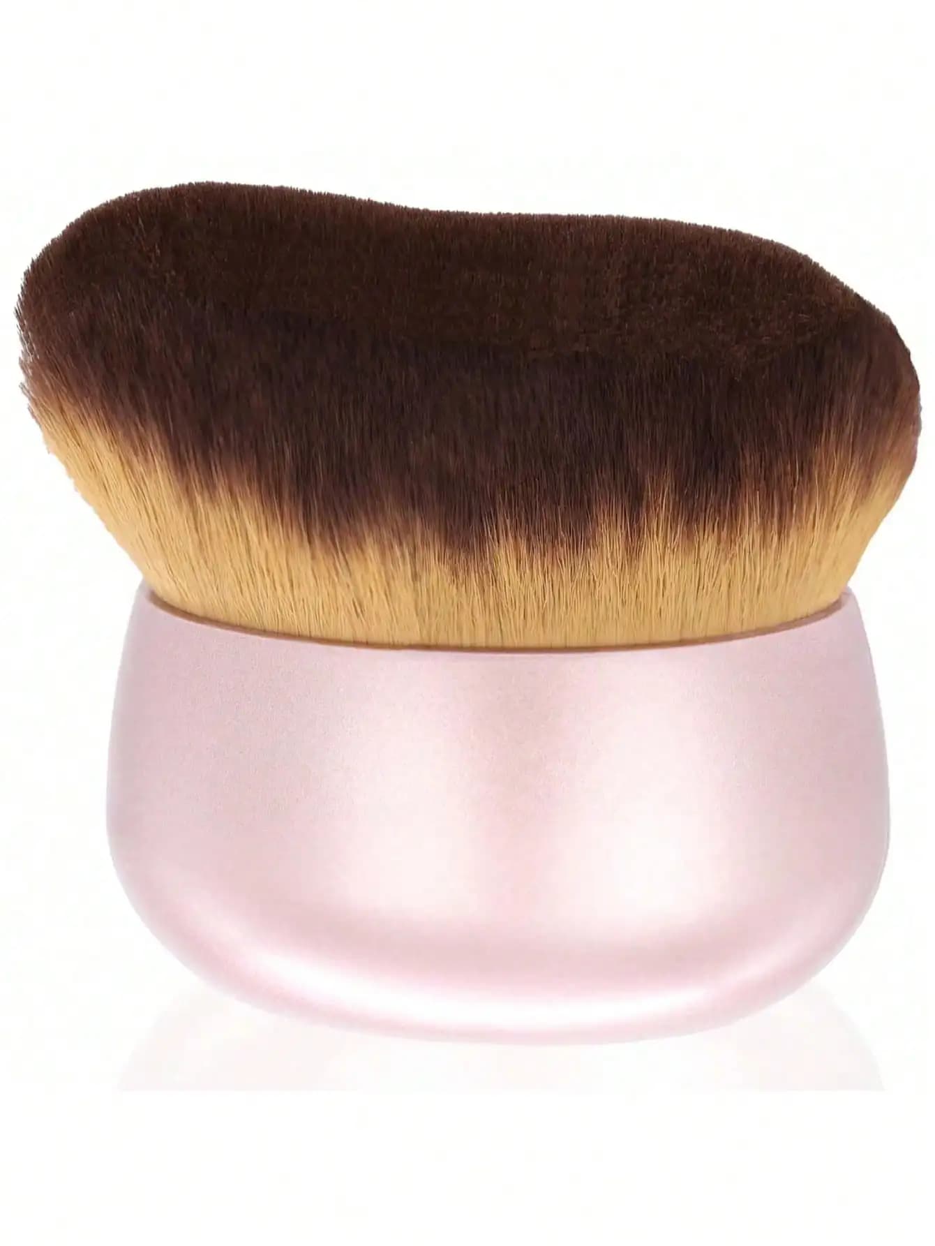 Pennello extra large per il trucco del corpo, adatto per abbronzare, truccare le gambe e miscelare il bronzer, testina Kabuki larga 75 mm per un'applikazione impeccabile; Pennello ovale per il trucco del viso e del corpo, doppio uso, utilizzabile sia a secco che a umido, può essere utilizzato come pennello per fondotinta, pennello per correttore, pennello per fard.