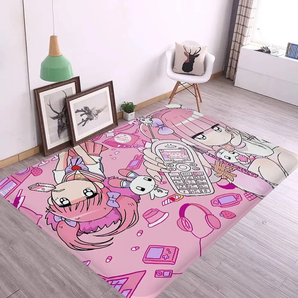 Tappetino da bagno Anime Menhera Chan, decorazione per la camera dei bambini, tappetino antiscivolo per balcone, tappeto di benvenuto per soggiorno