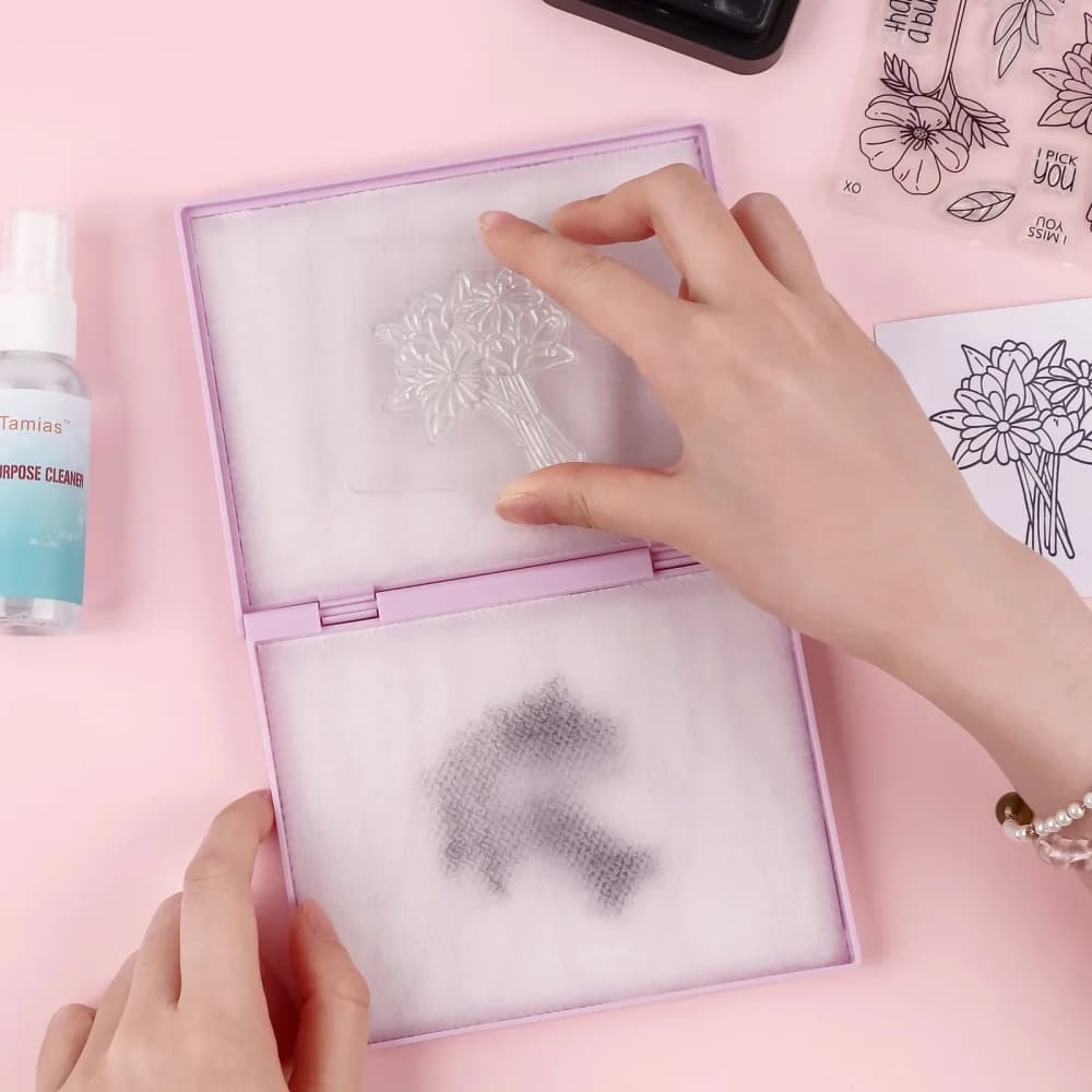 6-color stamp cleaning hose, for transparent stamps/tooth/tooth/foam, use the cleaning system on two sides, to remove the ink tool