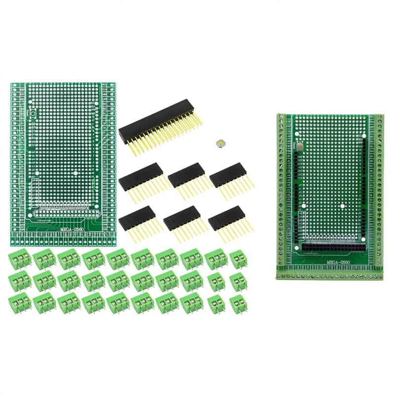 Compatible with MEGA2560 Dual-side PCB prototype screw terminal shielding board kit for Arduino Mega 2560 / Mega2560 R3