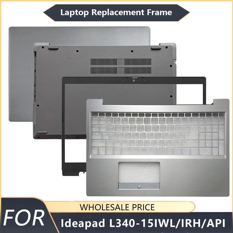 NUOVO Per Lenovo Ideapad L340-15IWL L340-15IRH L340-15API LCD Del Computer Portatile Della Copertura Posteriore Lunetta Anteriore Palmrest Fondo Della Cassa Cerniera tastiera