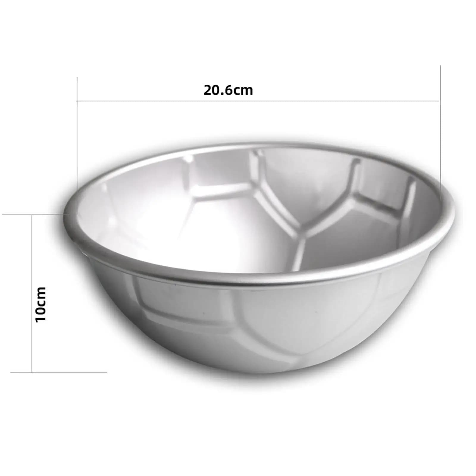 Kit per Decorazione Torte a Forma di Pallone da Calcio in Argento, Strumento Antiaderente per Torte a Cupola, per Occasioni Speciali