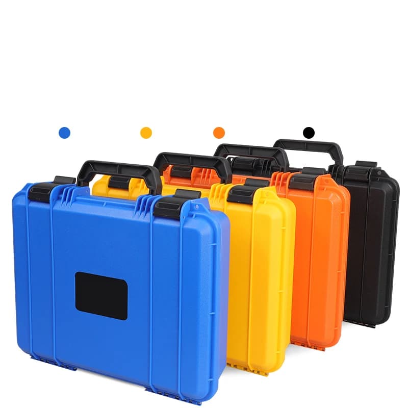 Cassetta degli attrezzi in plastica portatile Resistenza agli urti Custodia per il trasporto Borsa Kit di attrezzi Cassetta degli attrezzi hardware con scatola di immagazzinaggio per organizer in spugna 35x27x9.5CM
