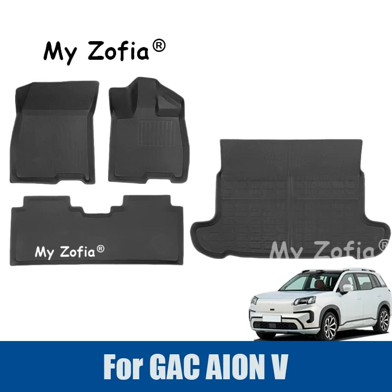 Per GAC AION V 2024 2025 Tappetini per auto TPE Fodere per carico Fodere per pavimenti per tutte le stagioni Tappetino per bagagliaio TPE Tappetino impermeabile resistente