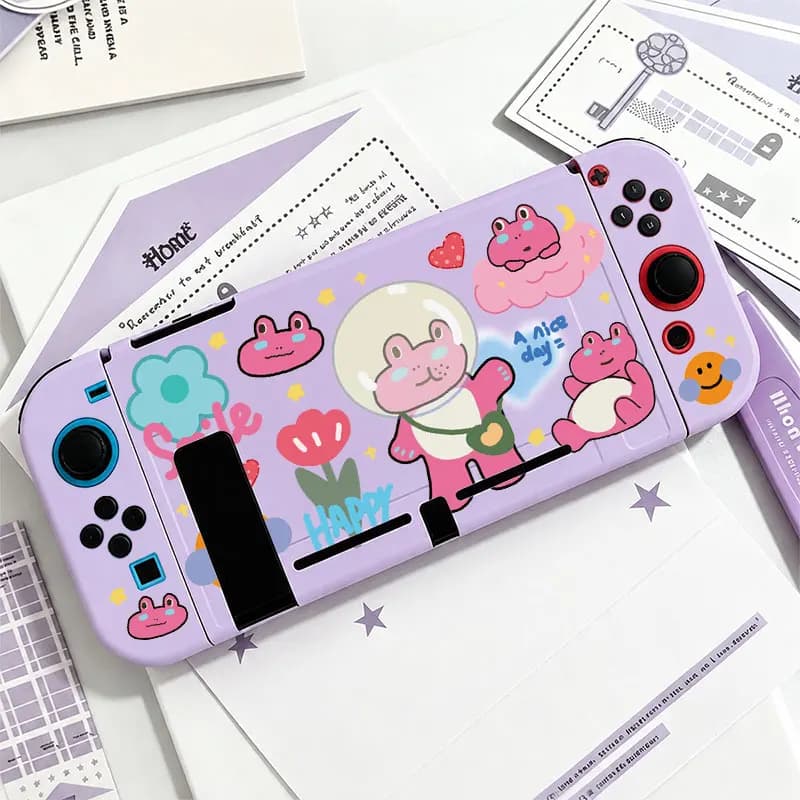 Ultra-slim Shock-absorbing Case Anti-Scratch Shell Protector for Nintendo Switch NS Game Console TPU Split Protective Case