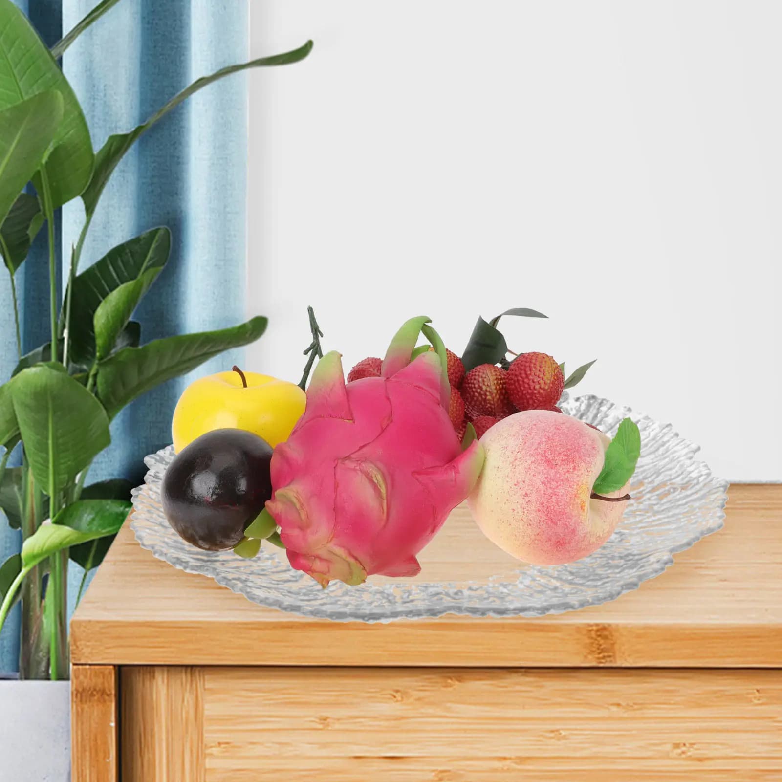 Vassoio in Vetro per Frutta Secca, Noci, Caramelle, Snack, Biscotti, Piatto Decorativo da Cucina, Organizzatore per Alimenti