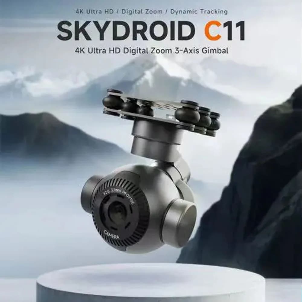 SKYDROID C11 Gimbal 3 Axis 4K camera, Zoom 30x, 101g Lightweight for Action Photography with Drone and Auto, Accessories RC
