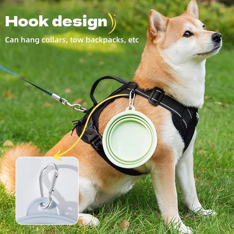 Leakproof Foldable Silicone Dog Bowl Portable Travel Folding Pet Bowl Large Capacity Cat Water Food Feeding Container