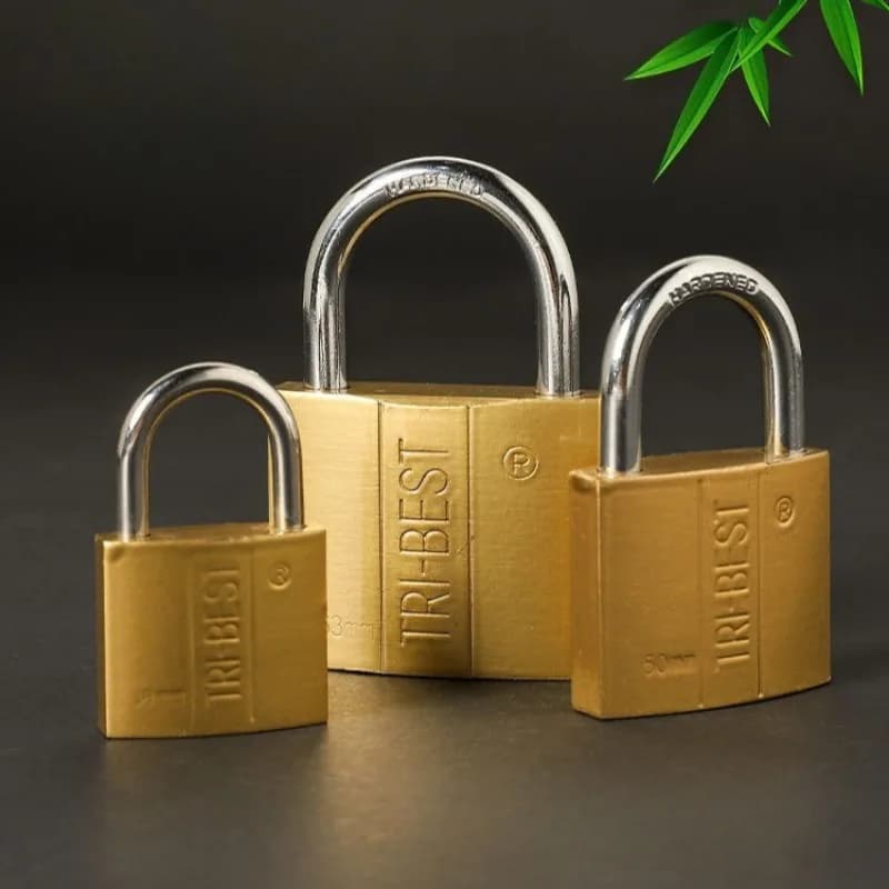 Lucchetto in Rame - Antifurto Resistente, Antiruggine, Impermeabile, Sicuro per Porte, Cassetti, Valigie, Dormitori, Esterni, Magazzini, Capannoni