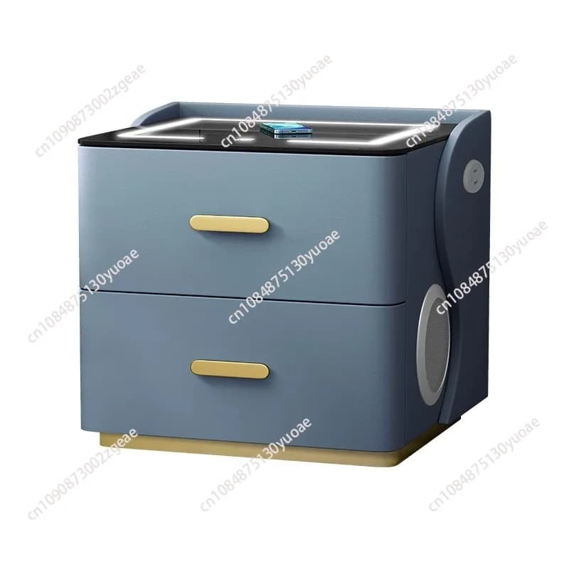Tavolo di ricarica intelligente comodino blocco impronte digitali altoparlante bluetooth comodino caricabatterie wireless