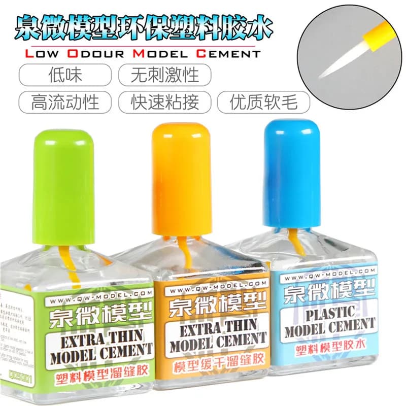 QW-Model Q05001 ~ Q05007 Ammorbidente extra sottile per cemento e decalcomanie per Gundam Gunpla GK Strumenti modello in plastica Incollaggio rapido Hobby fai da te