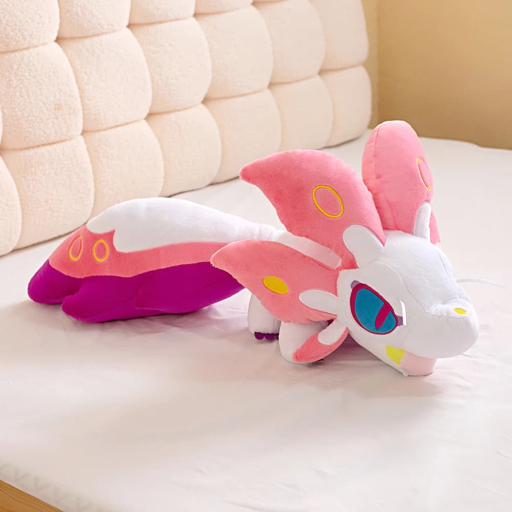 Monster Hunter Mizutsune Plush Toy Cute Pink Bubble Fox Stuffed Doll Soft Throw Pillow Anime Game Peripheral Kids Birthday Gift