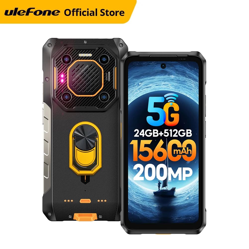 Ulefone Armor 26 Ultra 5G Smartphone robusto e impermeabile 120W 15600mAh 200MP Telefono fino a 24GB+512GB NFC Android NFC 6.78"120HZ
