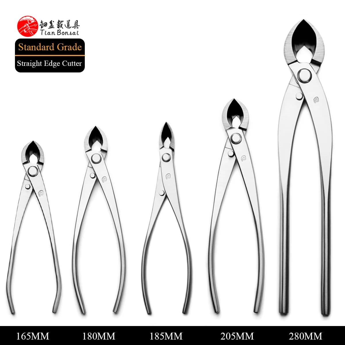 Steel bonsai tools tied with cutter for straight edge branches of standard grade 3Cr13