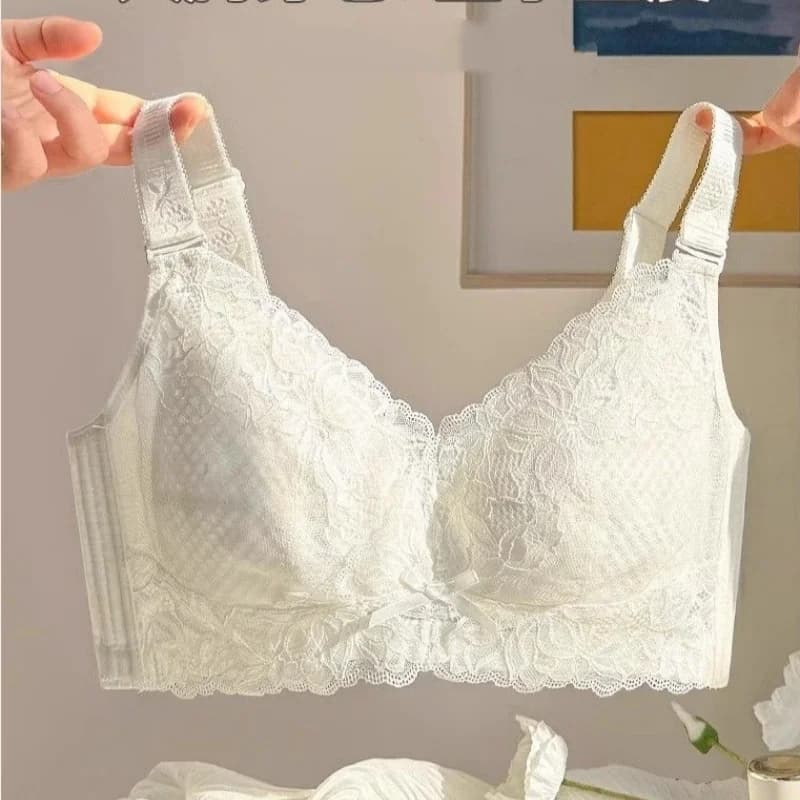 Nuovo reggiseno traspirante estivo in pizzo ultrasottile, biancheria intima di grandi dimensioni, reggiseno da donna