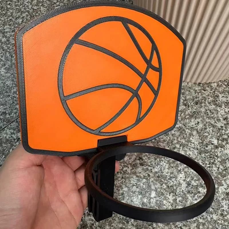 3D Printed Miniature Basket Canestro System, Wall Basket Canestro Model for Disposal