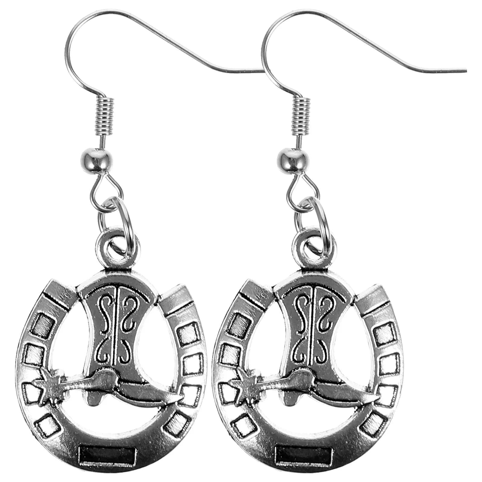1 paio di orecchini pendenti a forma di ferro di cavallo per donna, gioielli da festa, matrimonio, festival, idea regalo