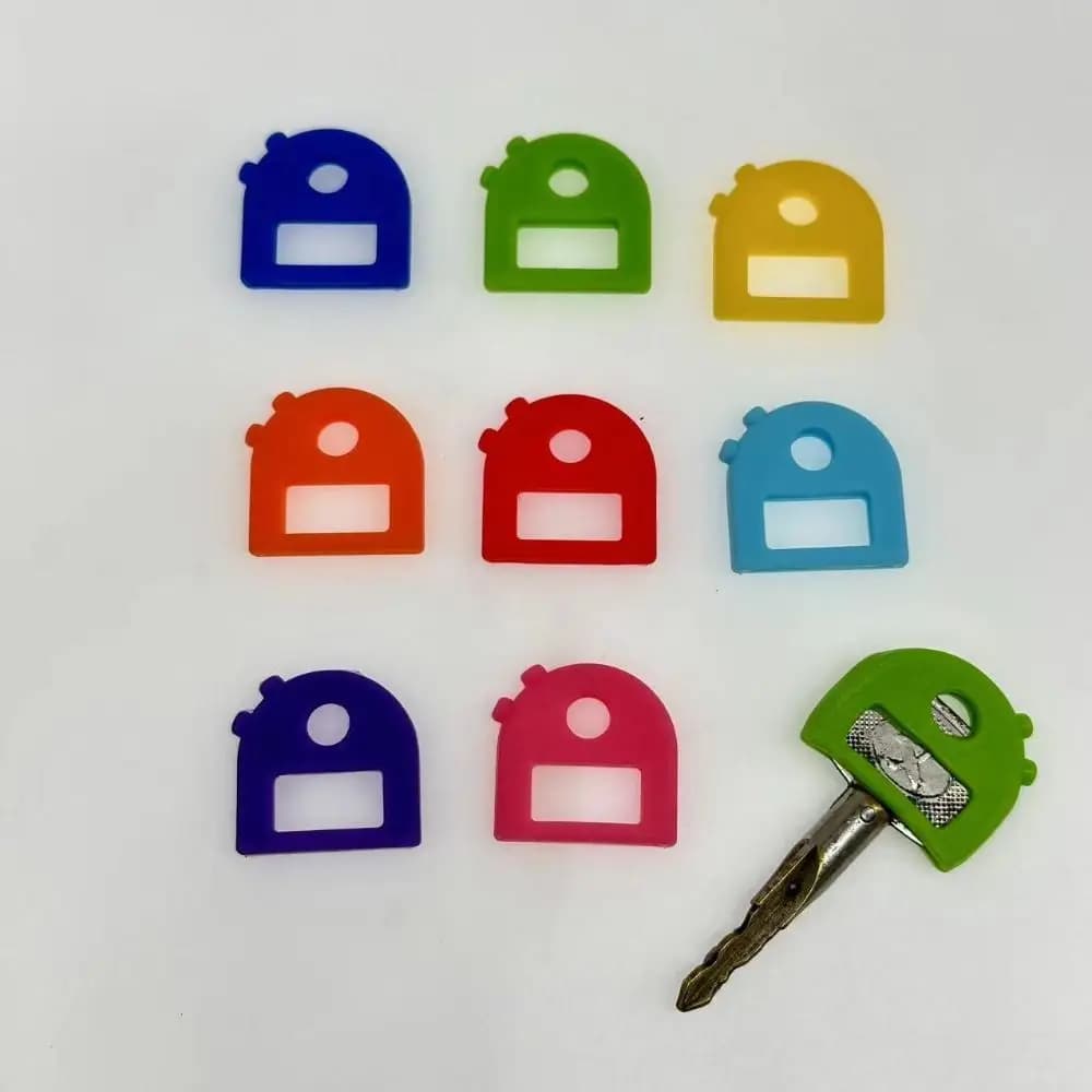 2Pack Label Key Cap Covers utili etichette elastiche per Organizer portachiavi Multicolor Topper portachiavi