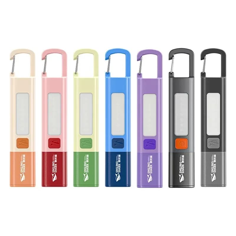 Smiling Shark Multicolor Mini Flashlight Portable High-Brightness with Zoomable Focus 3-Level Adjustment for Camping