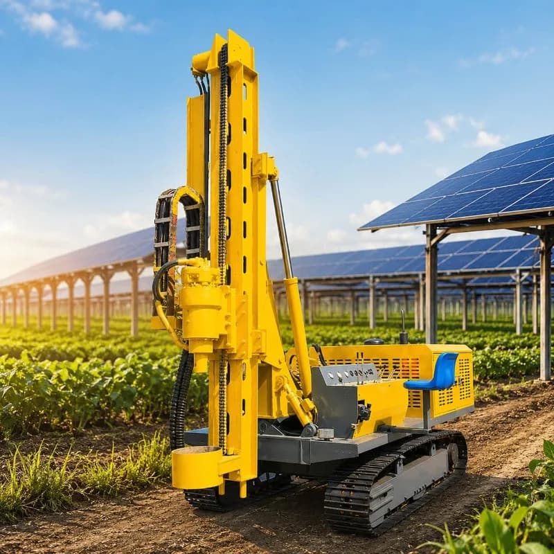 Hydraulic Crawler Pile Driver Solar Farm Piling Rig Wide Application Customized for PV Bracket Foundation Work
