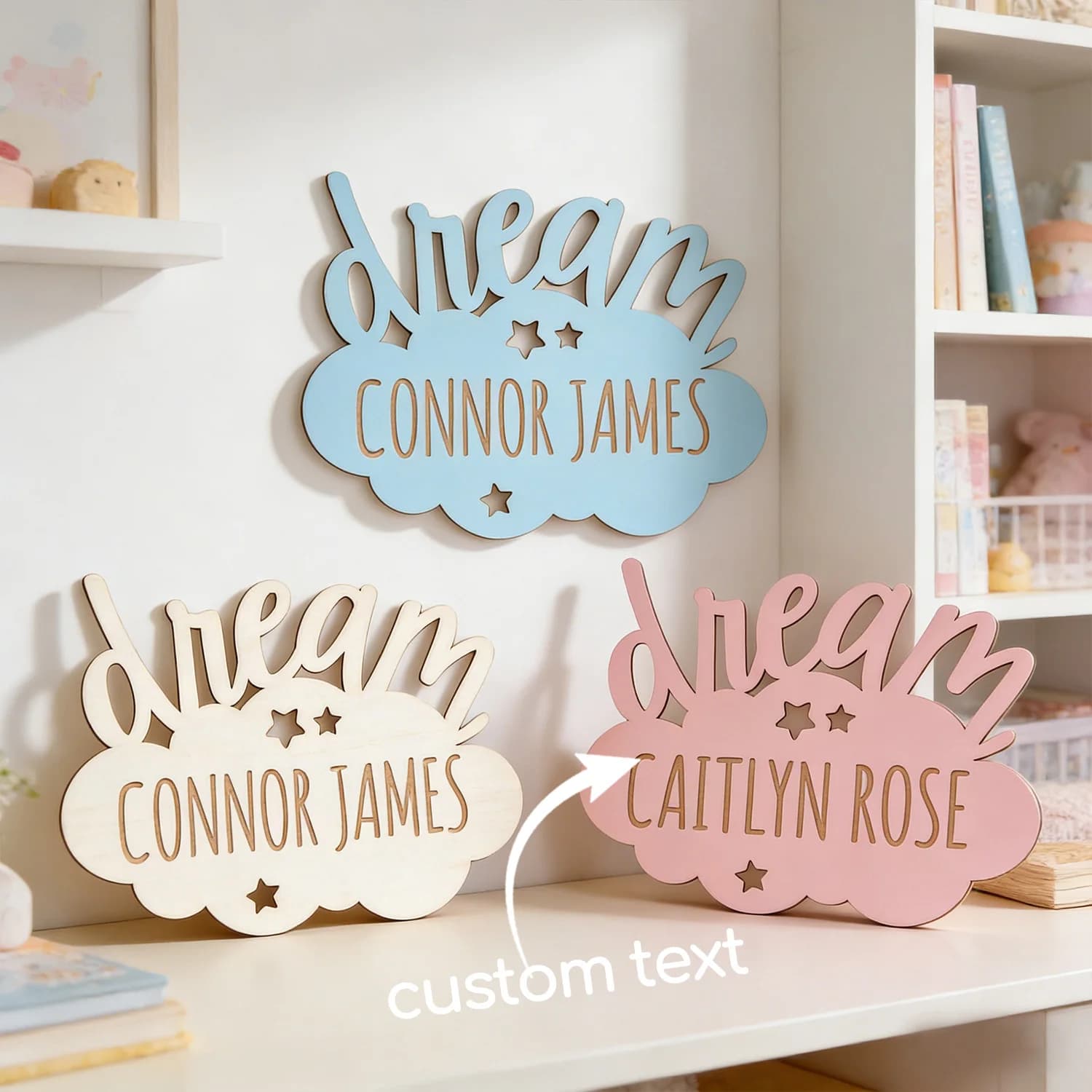 1pc Wooden Ideal Plaque with Customizable Name, Personalized Home Decoration, Bedroom Wall Decoration, Holiday Gift