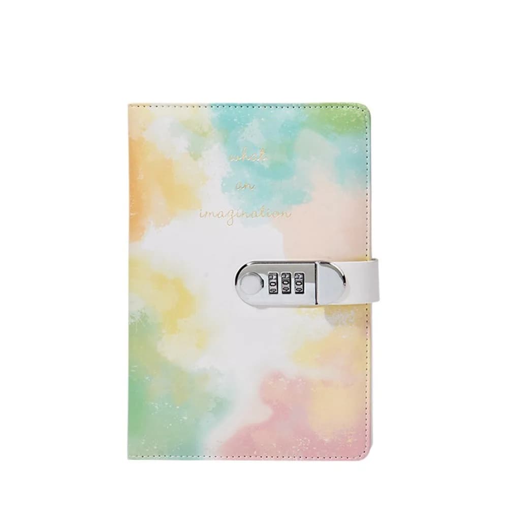 240 Pages A5 Journal Notebook Protecting Secrets Thickened Password Book with Lock PU Leather Waterproof Diary Book