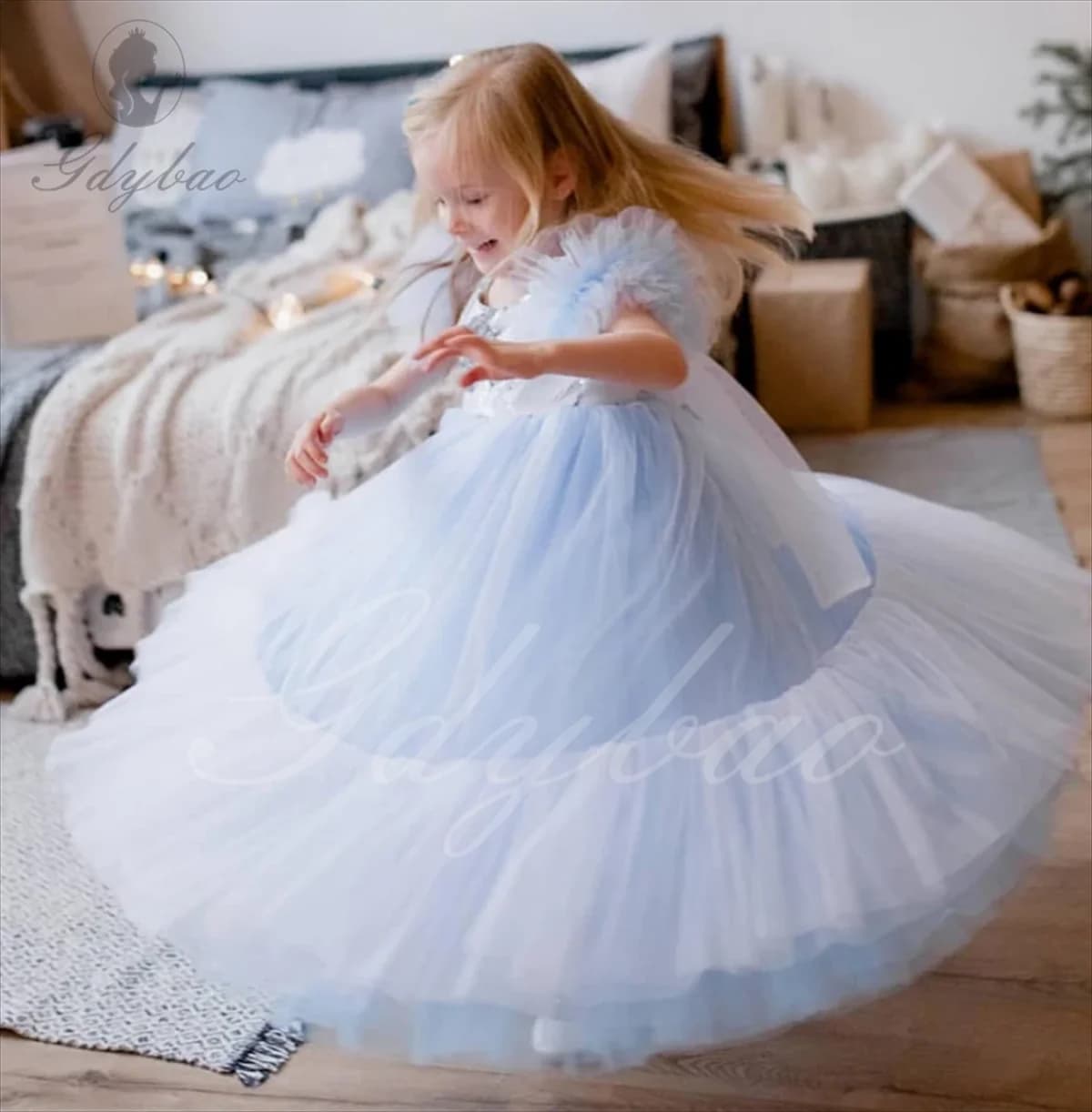 Abiti da ragazza di fiori Abito natalizio per ragazze Damigella d'onore Bambini Abiti da principessa Abiti da festa Spettacolo Prom Comunione