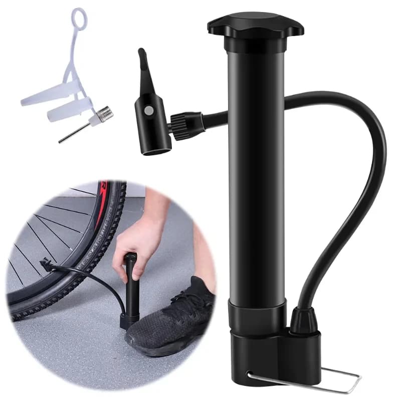 WEST BIKING Manual Air Pump Valve Schrader MTB Road Bike Inflator for Portable Tires Lightweight Floor Pump for Cycling Accessories