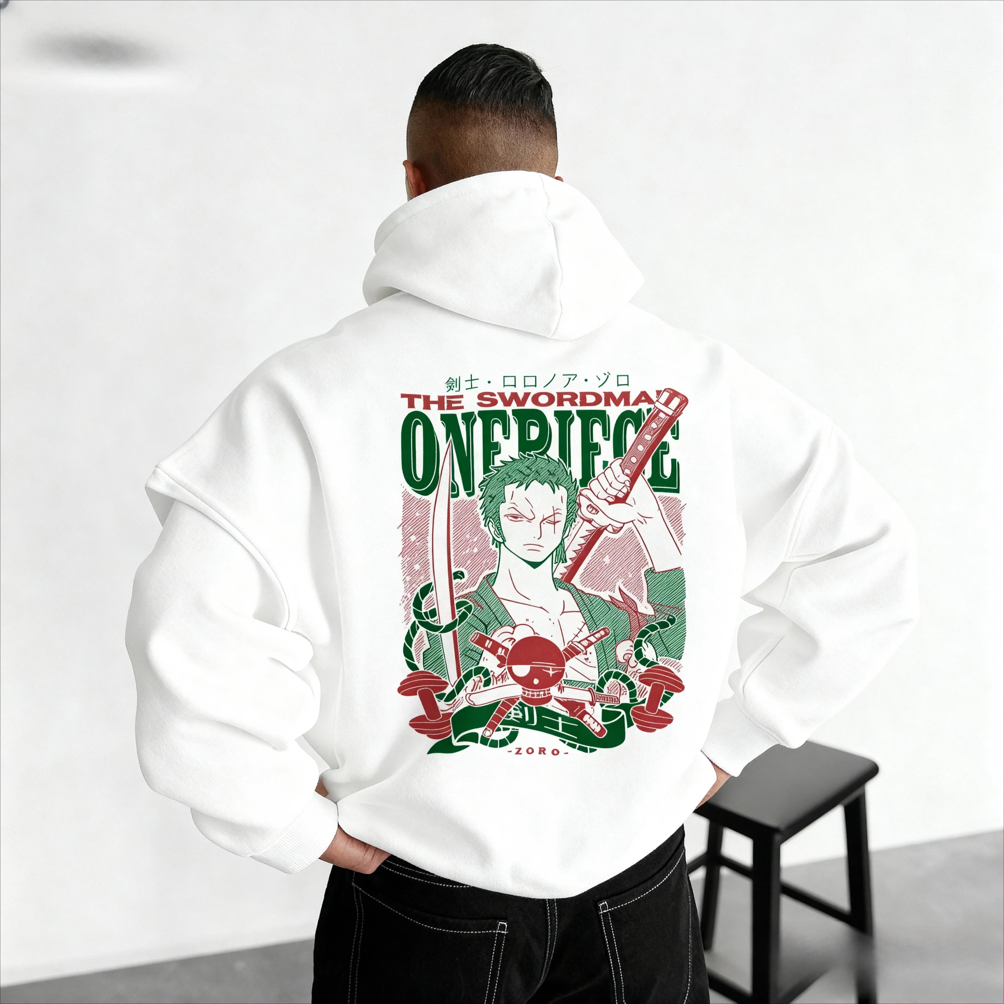 2026 nuova felpa con cappuccio grafica Zoro monopezzo oversize unisex uomo donna Casual Streetwear giacca felpa con stampa anime